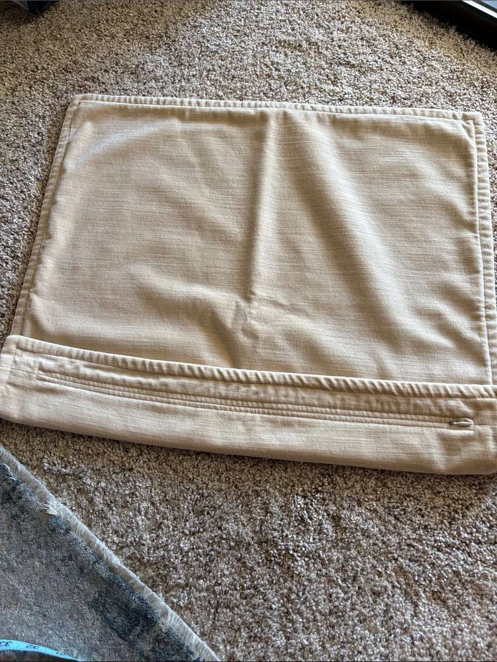 Pottery Barn Neutral Cream Square Pillow Cover
